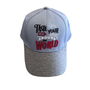 Disney Epcot Food & Wine Festival 2018 Taste Your Way Around Cap VGC Gray Adult